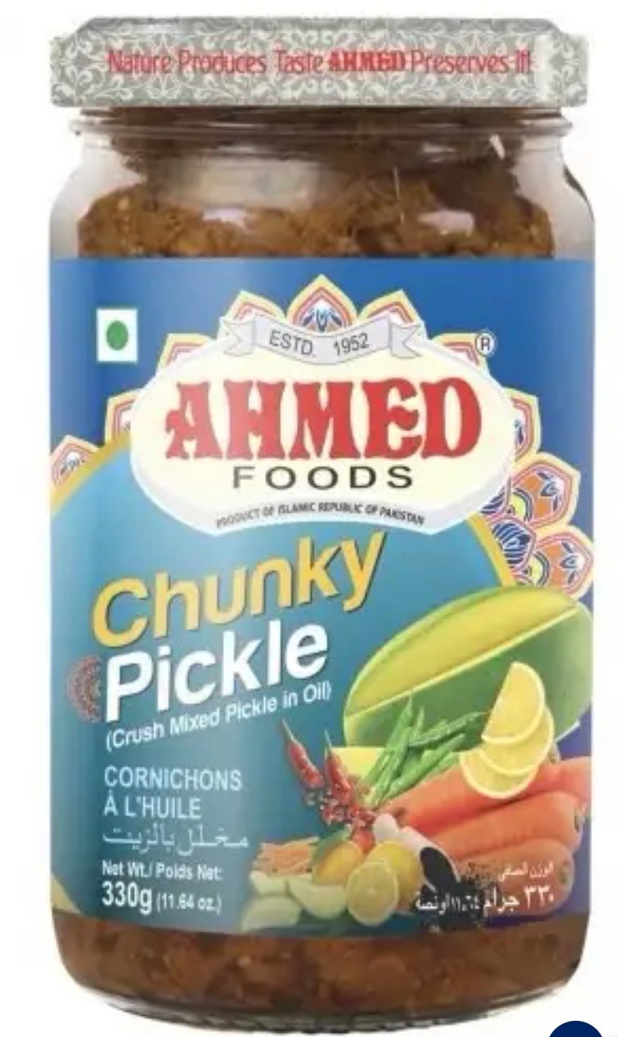 Ahmed Chunky mixed pickle/Achar-330g